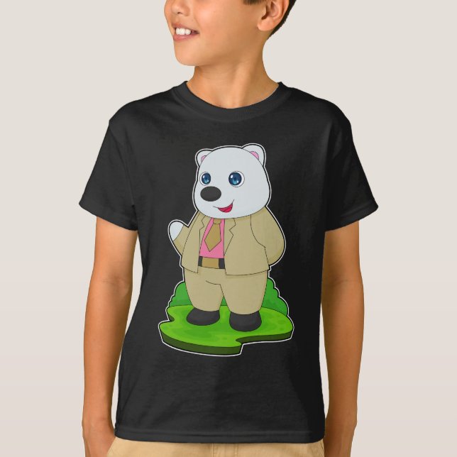 Polar bear Groom Suit Wedding T-Shirt (Front)