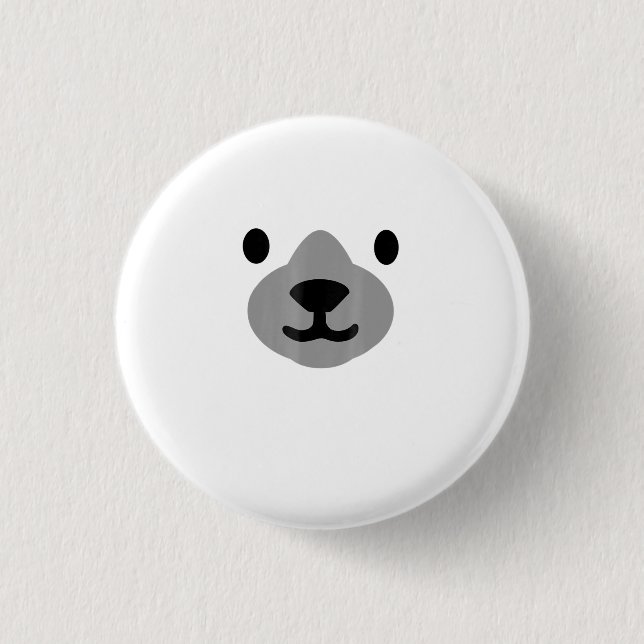 Polar Bear Halloween Costume  Funny Adults Kids 1 Inch Round Button (Front)
