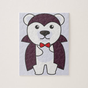 Polar Bear Halloween Cute Devil Kids Vampire Jigsa Jigsaw Puzzle