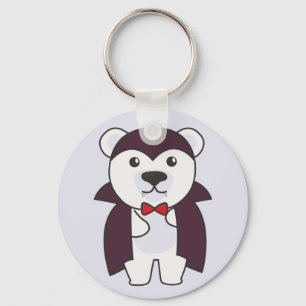 Polar Bear Halloween Cute Devil Kids Vampire Keych Keychain