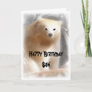Polar Bear, Happy Birthday Son Card