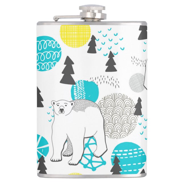 Polar bear hip flask (Front)