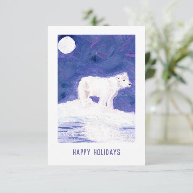 Polar Bear Holiday Card (Standing Front)