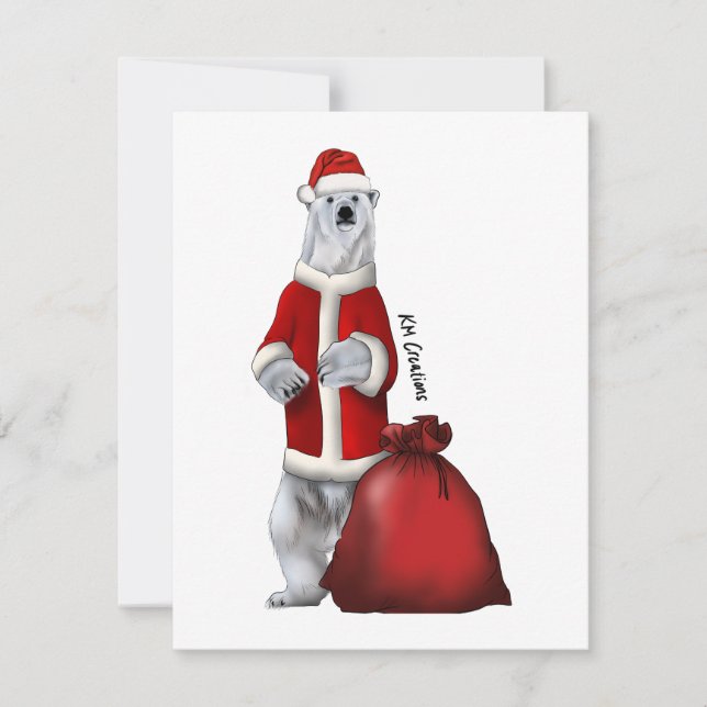 Polar bear - holiday card (Front)