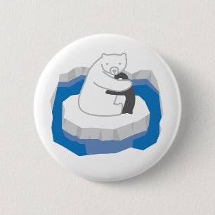 Polar Bear Hug 2 Inch Round Button