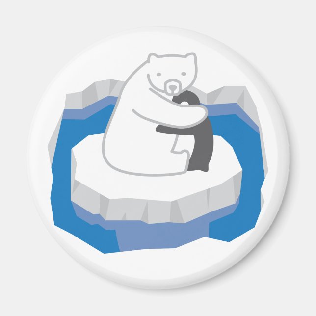Polar Bear Hug Magnet (Front)