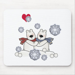 Polar Bear Hug Mouse Pad
