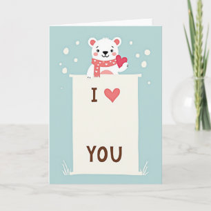 Polar Bear I Love You Card