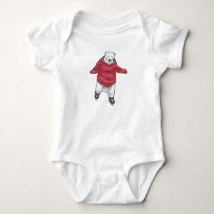 Polar bear Ice skating Ice skates Baby Bodysuit