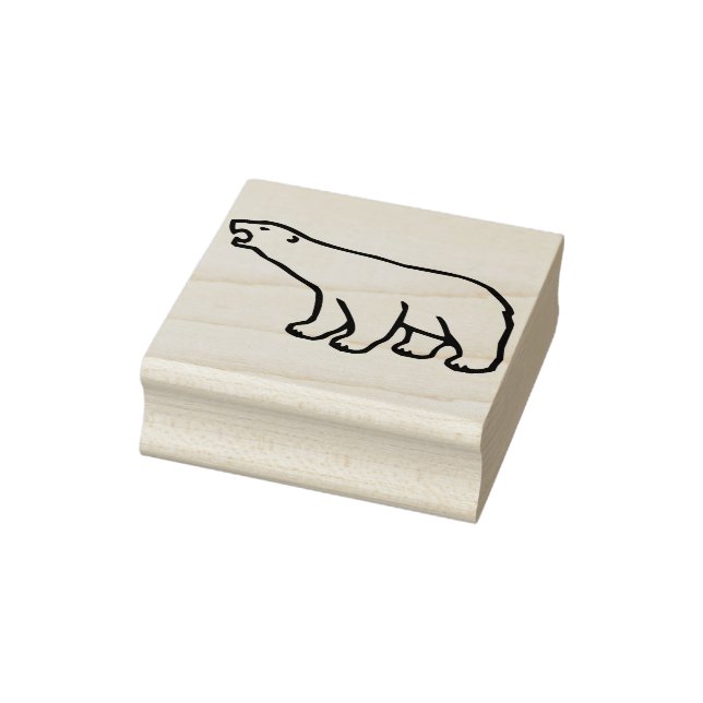 polar bear illustration art stamp (Stamp)