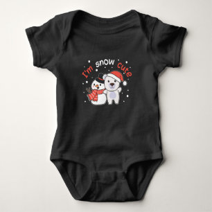 Polar Bear I'm Snow Cute Snowman Snow Pun Baby Bodysuit