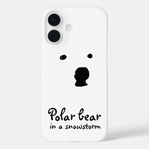Polar Bear in a snowstorm t-shirt iPhone 16 Case
