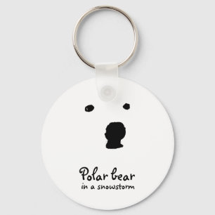 Polar Bear in a snowstorm t-shirt Keychain