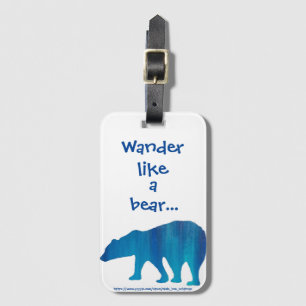 Polar Bear in Blues Luggage Tag