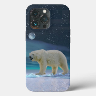 Polar Bear in Moonlight iPhone 13 Pro Case