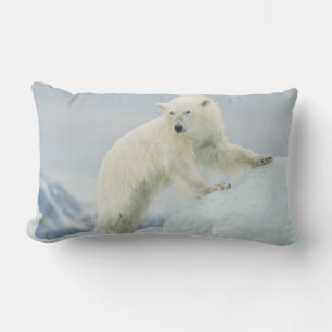Polar bear in summer lumbar pillow
