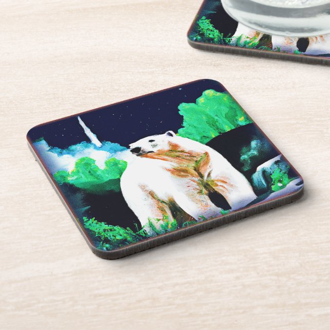 Polar Bear in The Wild. Buy Now  Coaster (Left Side)