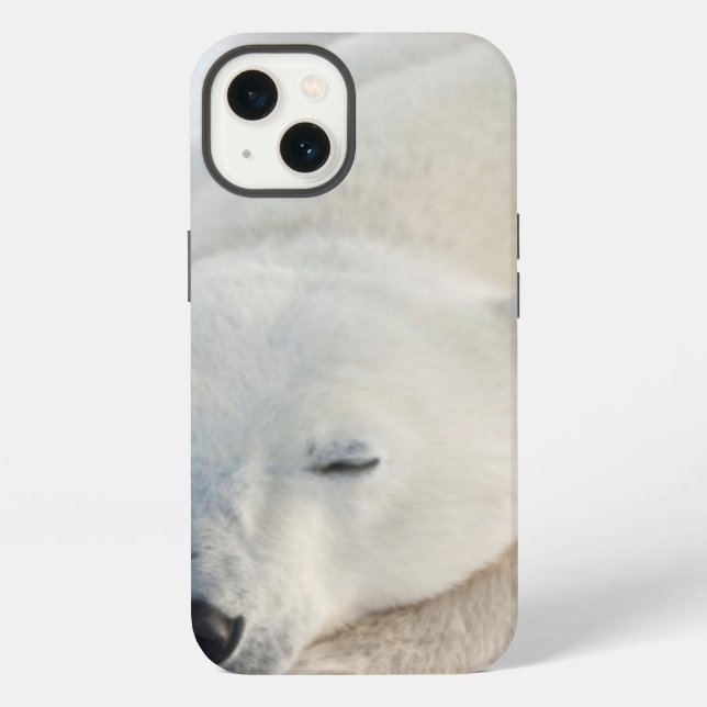 Polar Bear in winter iPhone Case (Back)