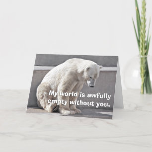 Polar Bear is missing you Card