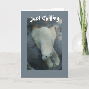 Polar Bear Just Chilling Holiday Card