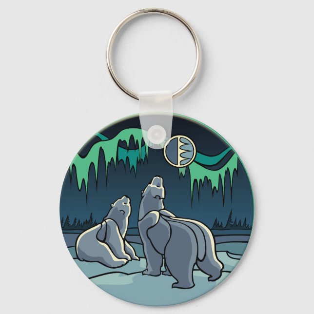Polar Bear Key Chain Bear Gift Polar Bear Keychain (Front)