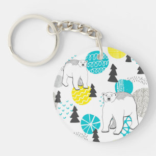 Polar bear keychain