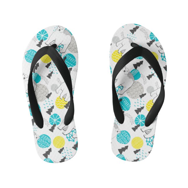 Polar bear kid's flip flops (Footbed)