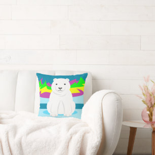 Polar Bear Kids Nursery Room Decor Throw Pillow