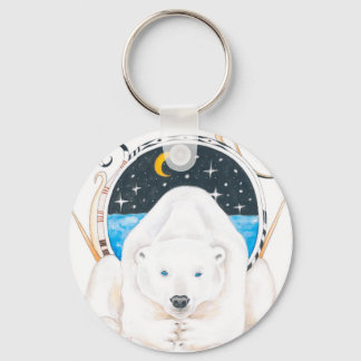 Polar Bear King Keychain