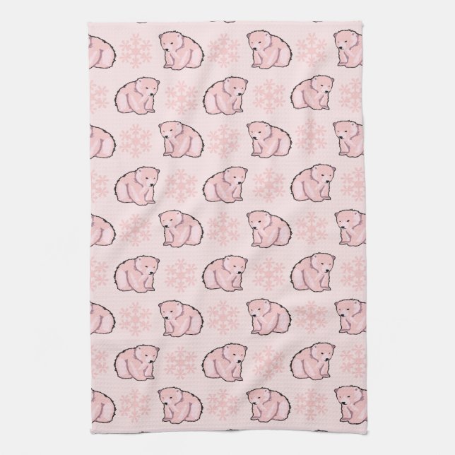 Polar bear kitchen towel (Vertical)