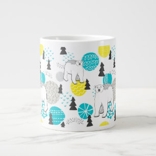 Polar bear large coffee mug