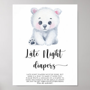 Polar bear - Late night diapers game Poster