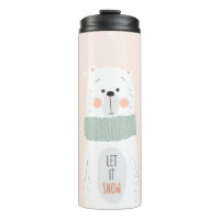 Polar bear - Let it snow - Cute Winter / Christmas