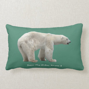 polar bear lumbar pillow