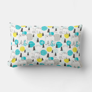 Polar bear lumbar pillow