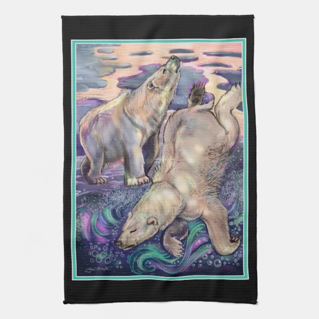 Polar Bear Magic Kitchen Towel (Vertical)