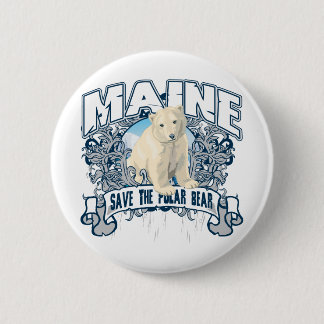Polar Bear Maine 2 Inch Round Button
