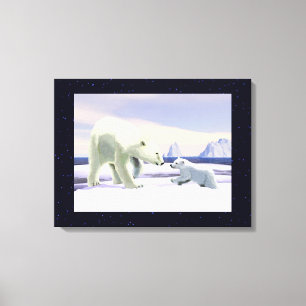 Polar Bear - Mama Nose Best Canvas Print