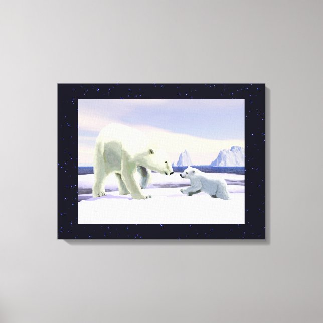 Polar Bear - Mama Nose Best Canvas Print (Front)