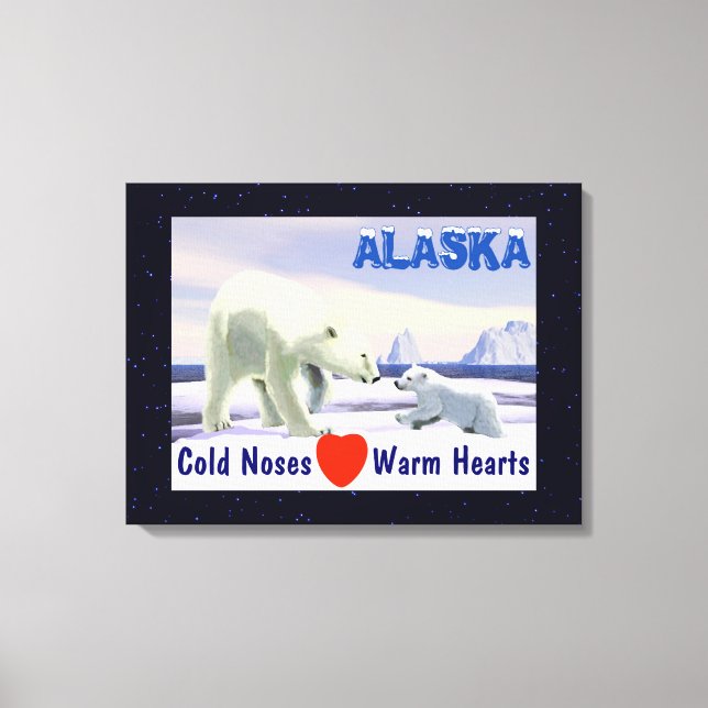 Polar Bear - Mama Nose Best Canvas Print (Front)
