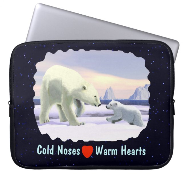 Polar Bear - Mama Nose Best Laptop Sleeve (Front)