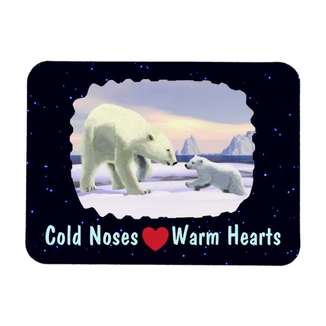 Polar Bear - Mama Nose Best Magnet (Horizontal)