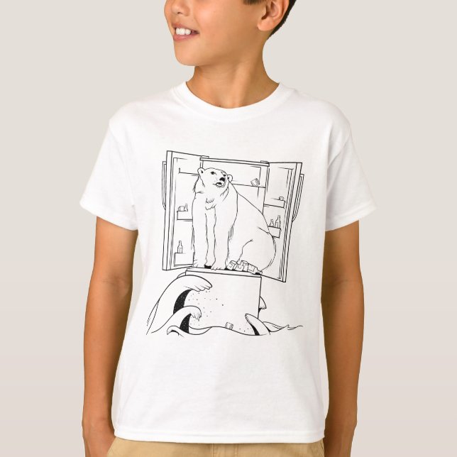 Polar bear melting ice T-Shirt (Front)
