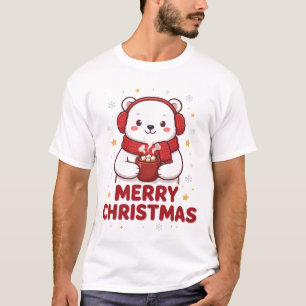 Polar Bear Merry Christmas Cozy Winter T-Shirt