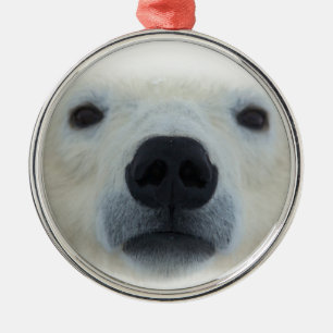 Polar Bear Metal Ornament
