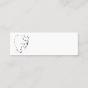 Polar Bear mini business card vertical