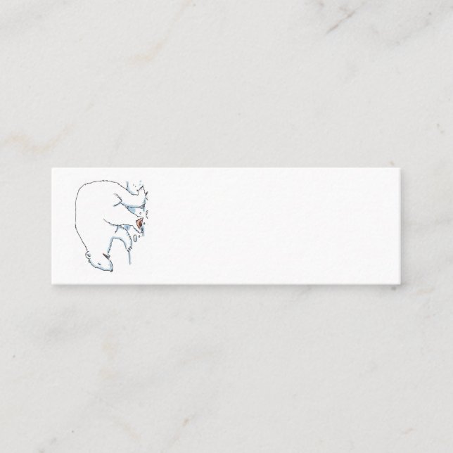 Polar Bear mini business card vertical (Front)