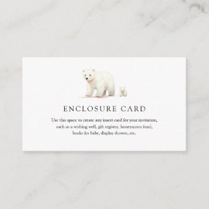 Polar Bear Mom and Cub Enclosure Card