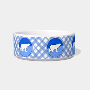 Polar Bear Mom and Cub Painting - Wildlife Art Bowl