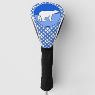 Polar Bear Mom and Cub Painting - Wildlife Art Golf Head Cover